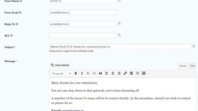 Auto-responders and lead nurture