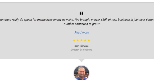 Cement your social proof with a testimonial