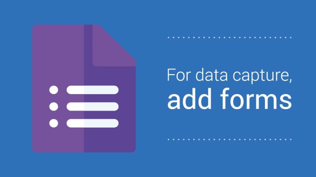 Add forms to capture user data