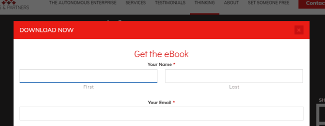 Hide your downloadable content behind a form