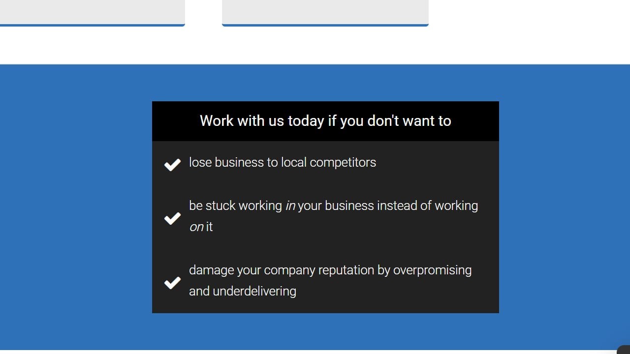Talk about the customers' risks of inaction