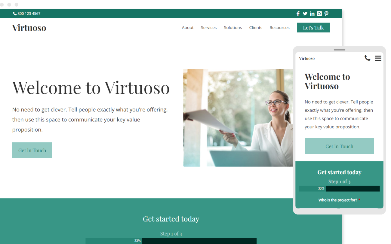 Adopt our dedicated template for the professional services industry