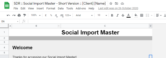 2. Access our social media importer to generate custom messages