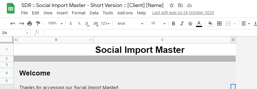 2. Access our social media importer to generate custom messages